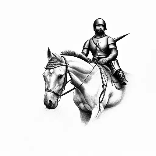 Christian Soldier Riding A Horse