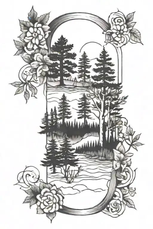 Armband Tattoo Featuring Forest