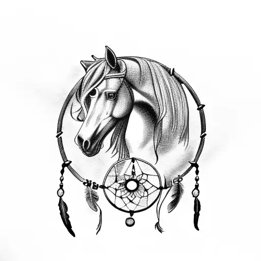 Horse In A Dreamcatcher