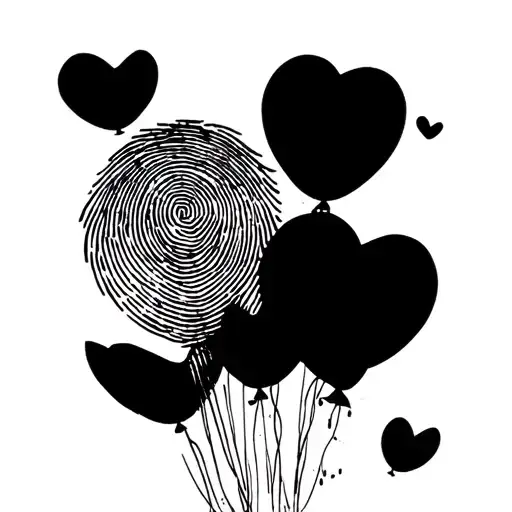 Finger Print Balloon For Dad