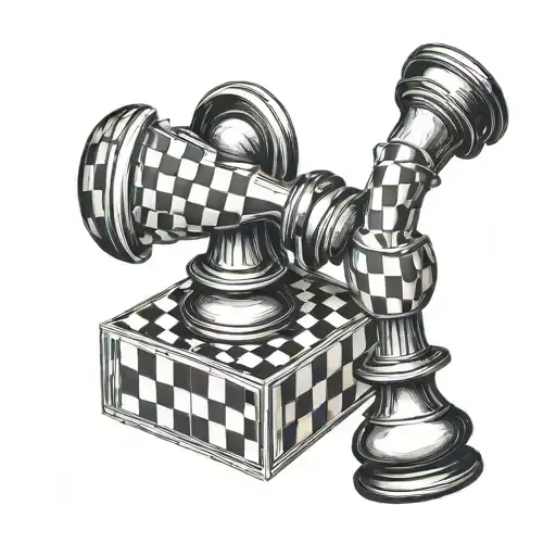 Chess Piece Morphing Into A Boxing Glove