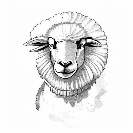 Sheep With Wolf Shadow