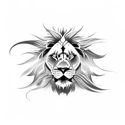 A Fierce Lion Playing Soccer