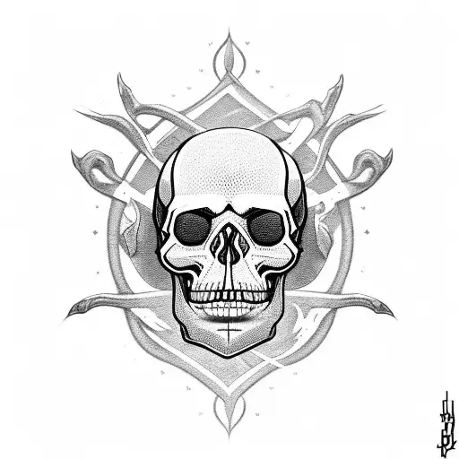 Bearded Overthinking Skull