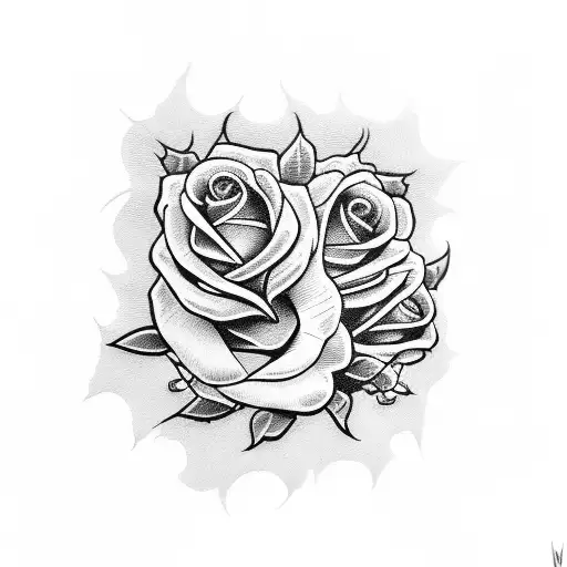 Skulls Roses Twin Brothers Number 2001