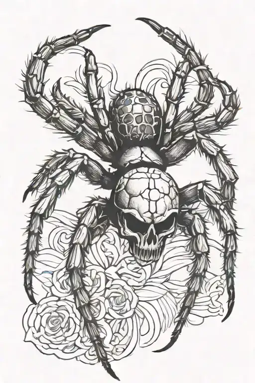 Tarantula With Skull In The Rear End