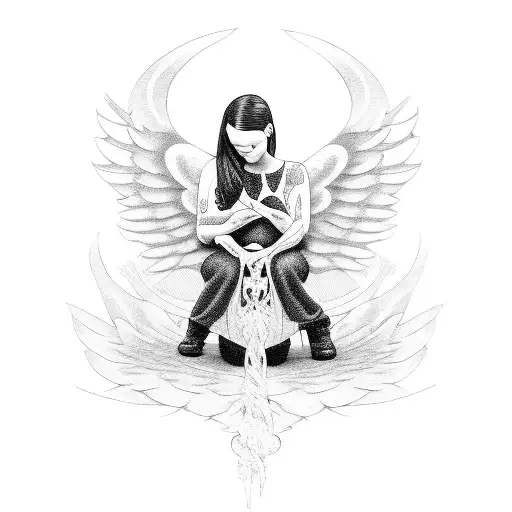 Riley With Angel Coming Out Of The Bottom