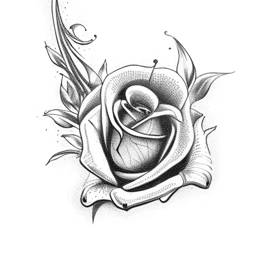 A Majestic Cardinal Perched On A Blooming Rose