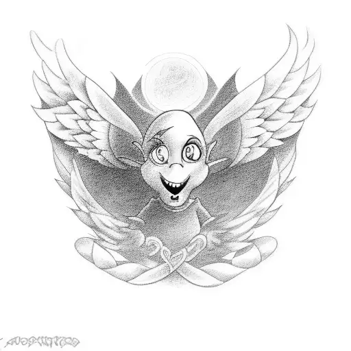 Courage The Cowardly Dog With Angel Wings