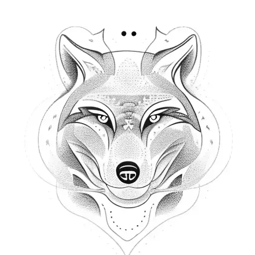 Full Hand Tattoo Of A Jungle And Trees With A Big Face Of A Calm Wolf At The Top