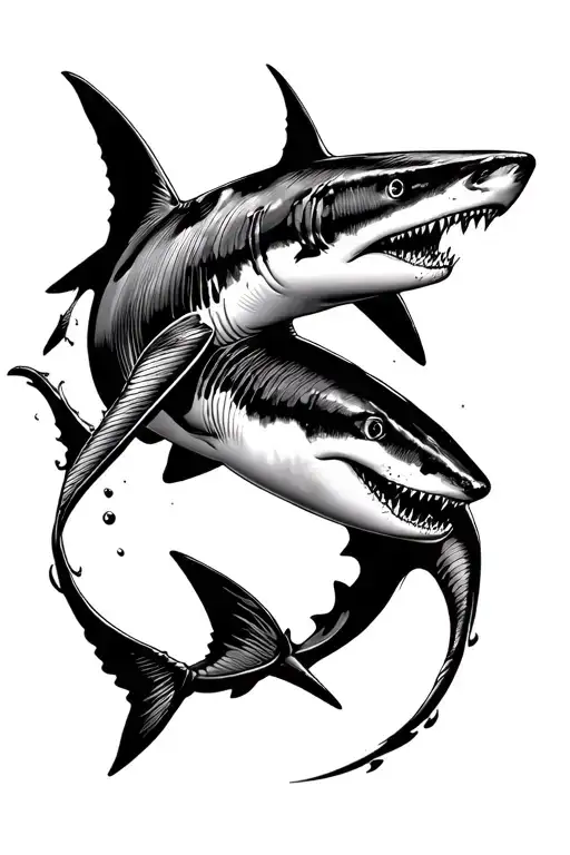 Polinesia Shark Swimming