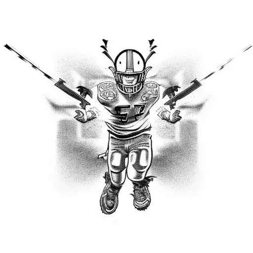 Combine Elements Of Football And Anime To Create A Dynamic Action Scene