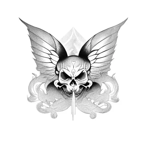 Flying Demon Engraving