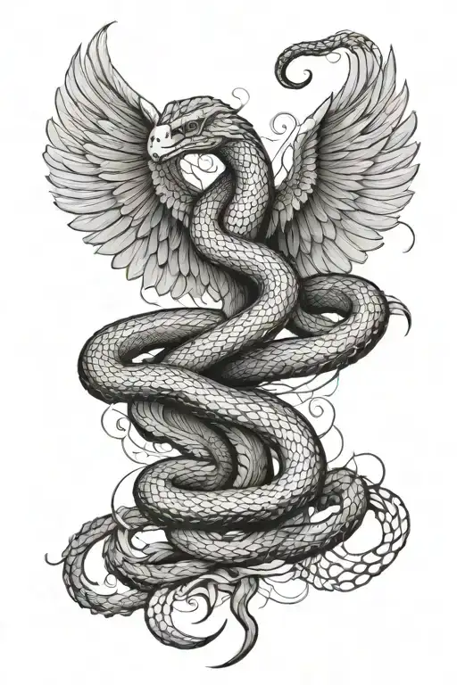 Snake With Wings Sleeve