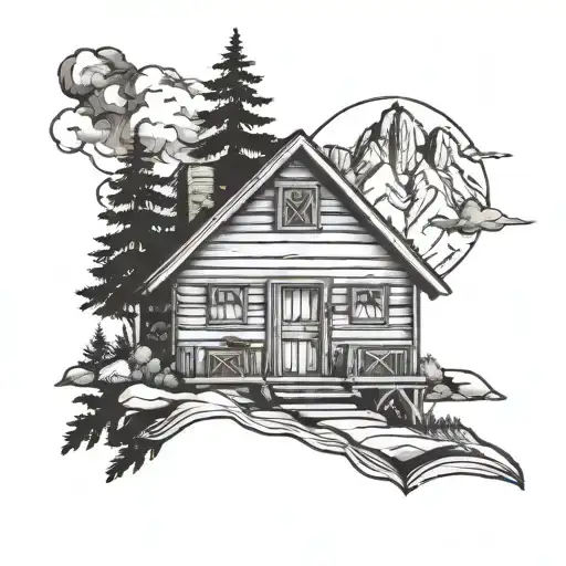 Black And White Cabin