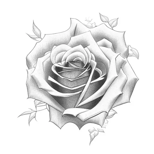 Rose With Children's Name On Stem