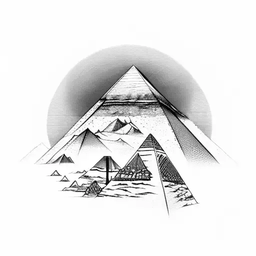 Skyline Manhattan With Egyptian Pyramids