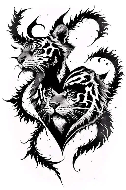 Broken Heart Gemini And Tiger