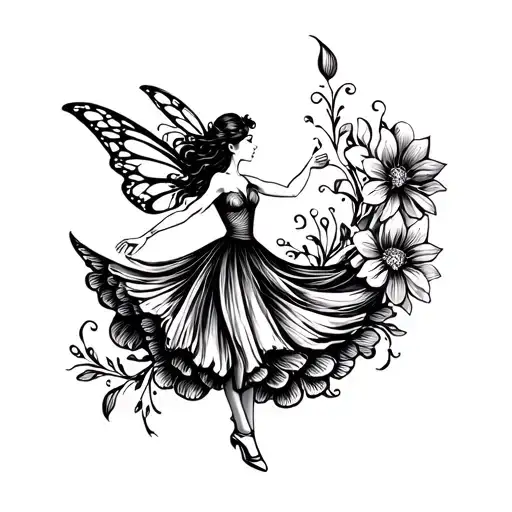 Fairy Dancing With Flower