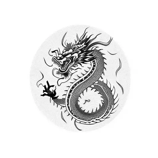 Chinese Dragon Linework