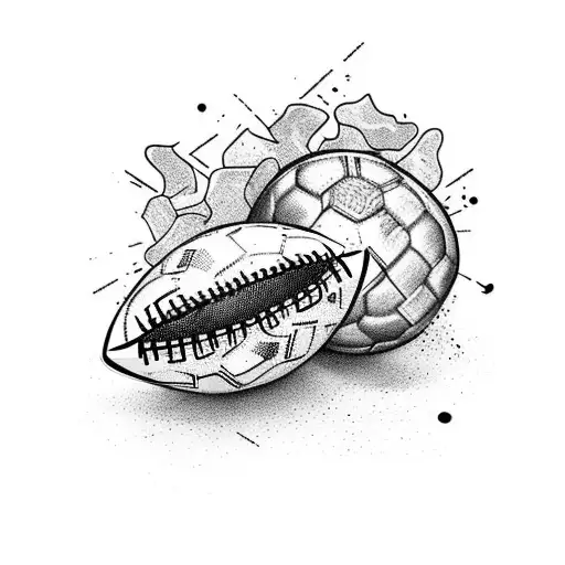 Merge The Passion For Football And Potato Chips Into A Unique Tattoo Concept