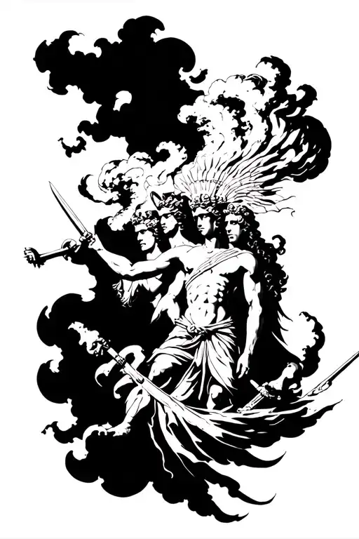 Cloud Greek Gods Warriors