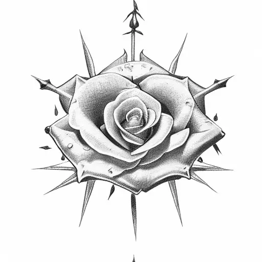 Thorny Rose Vine With Bones And Other Stuff That Circle The Wrist And Goes On The Back Of The Hand