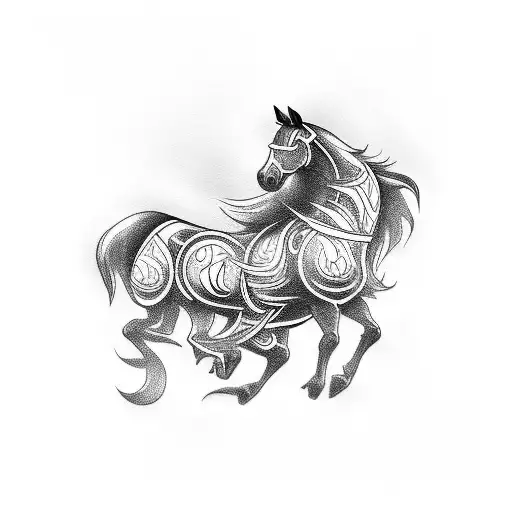 Motorcycle With Horse Hybrid