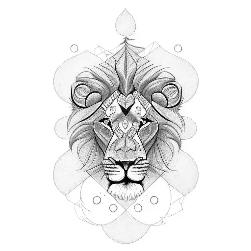 Lion With Hourglass