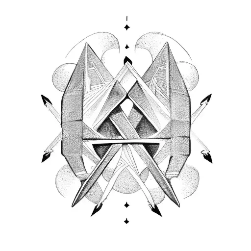 Two Intertwined Airplanes Forming The Gemini Symbol