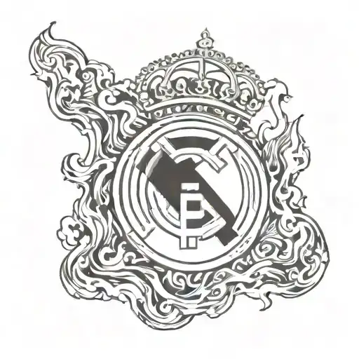 Real Madrid Logo In Fire