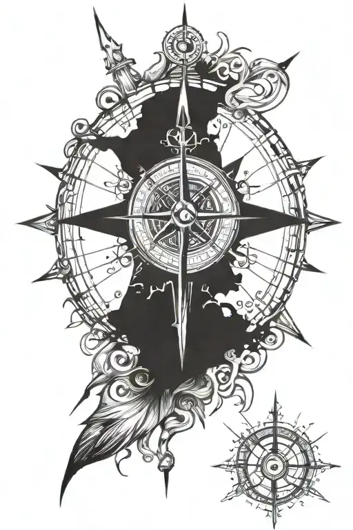 Compass That North Is Replaced With Friend Symbol