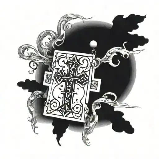 A Gift With A Cross Falling From Heaven Gates