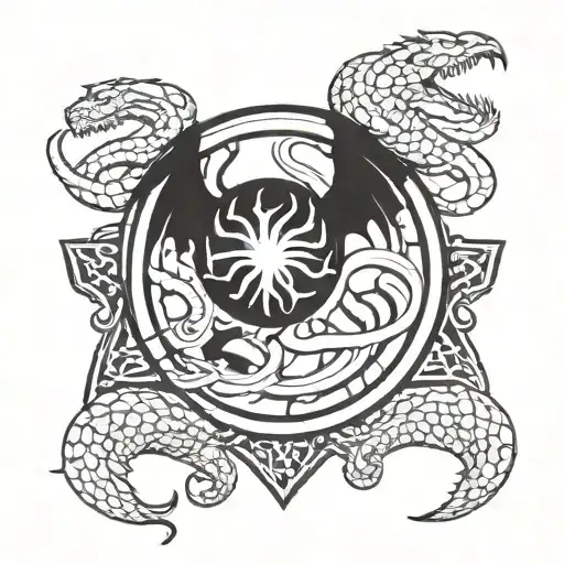 Marvel Shield And Hydra Logo Merged