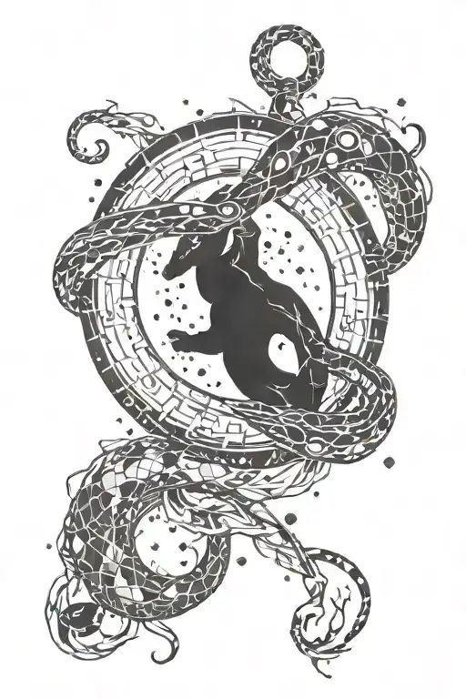 Ouroboros Aquarius Constellation Merging Together