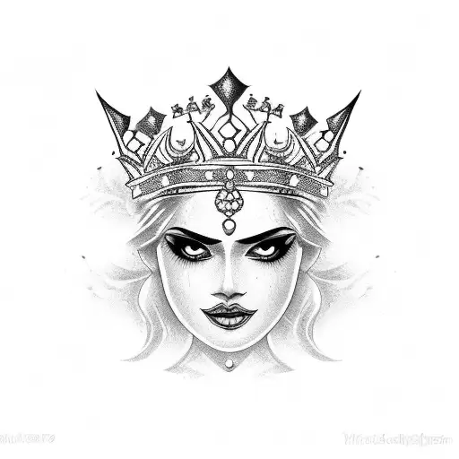 Damini Name With Queen Crown