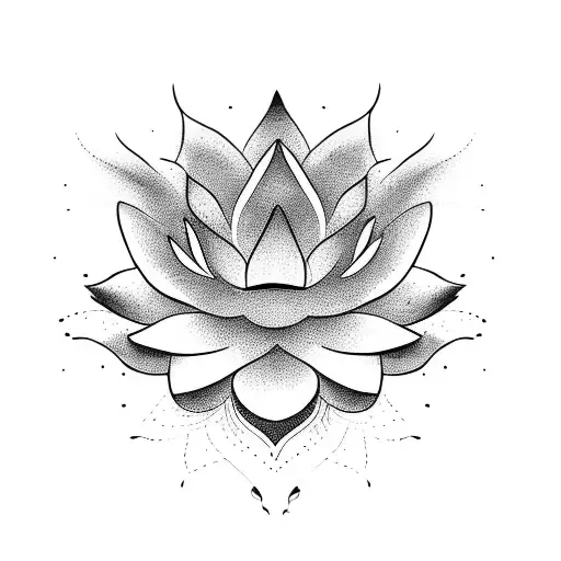 Lotus Flower With Root In Mud