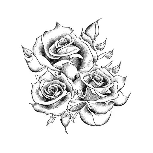 May July December Birth Flower Bouquet With Skulls