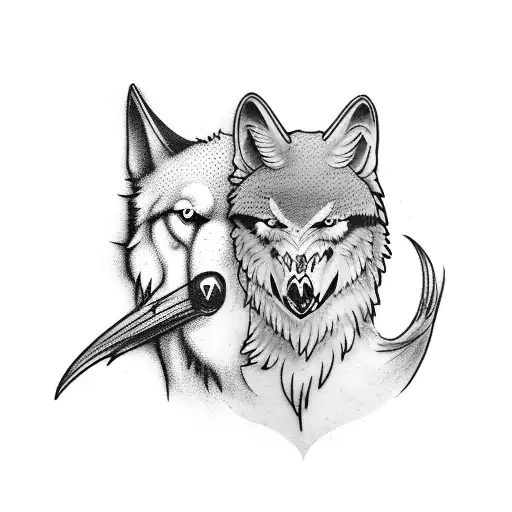 2 Ravens And Wolf