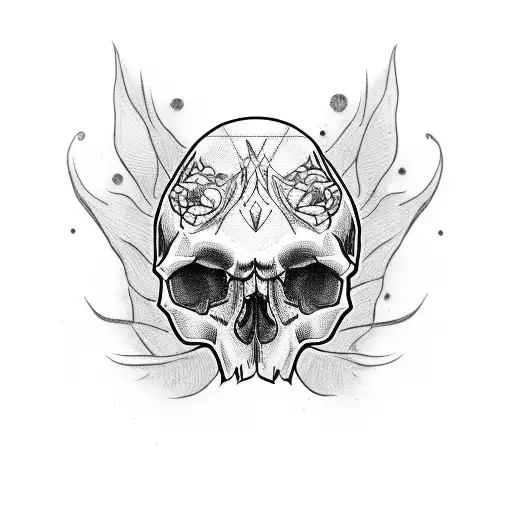 Skull Hybrid Between A Human And A Bird