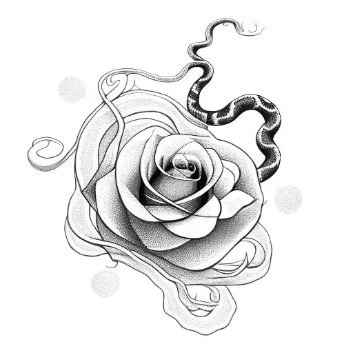Snake With Roses