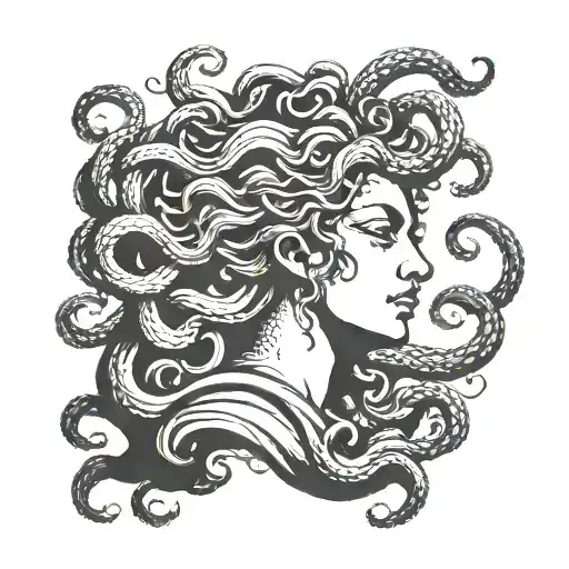 Medusa Gorgona With Empty Face