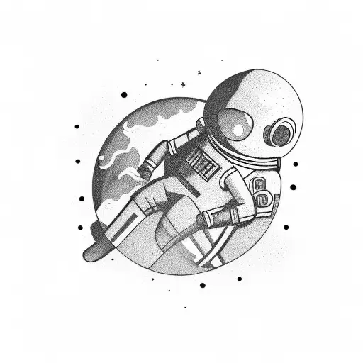 Astronaut Napping On Planet