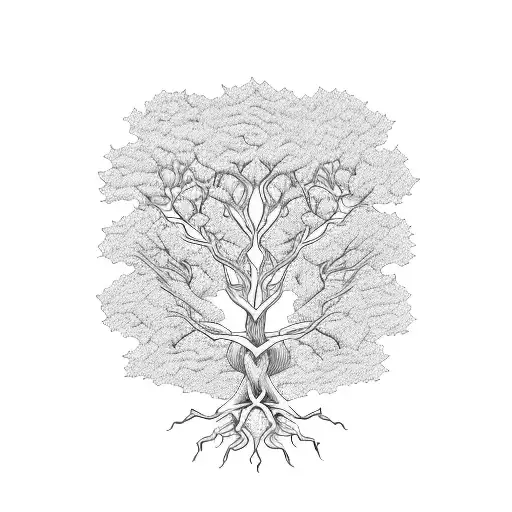 A Family Tree Intertwined With The Branches Of A Tree Of Life