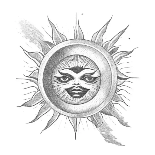 Window With Sun And A Plant