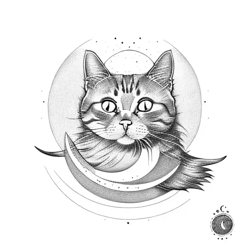Cat With A Moon