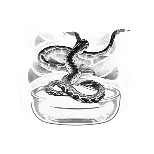 Old Cup With Snake Inside