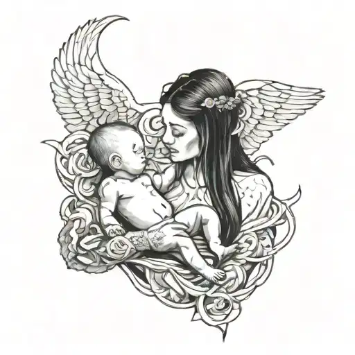 Female Should Lay Down With Her Had On Male Chest And Hold The Baby In Her Arms