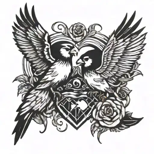 The Birds From The Billy Talent Artwork Cover Coming Out Of The Green Day Red Heart Grenade