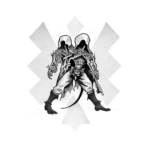 Card With A Reaper In It